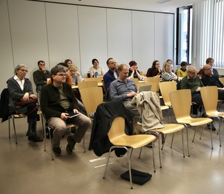 The audience during the presentation